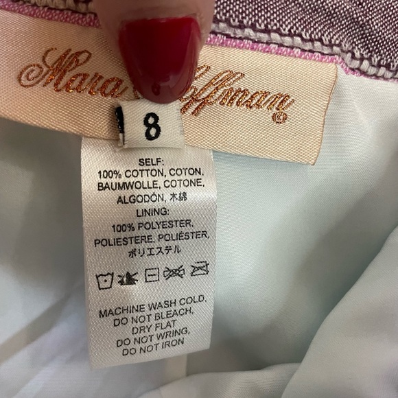 Mara Hoffman 2015 Collection Multi Color High Rise Striped Wide Leg Pant Size 8 - Picture 10 of 10